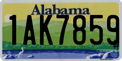 AL license plate 1AK7859