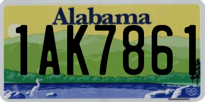 AL license plate 1AK7861