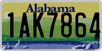 AL license plate 1AK7864