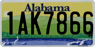AL license plate 1AK7866
