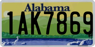 AL license plate 1AK7869