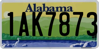 AL license plate 1AK7873