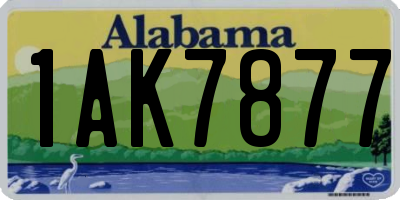 AL license plate 1AK7877