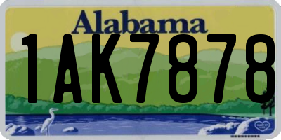 AL license plate 1AK7878