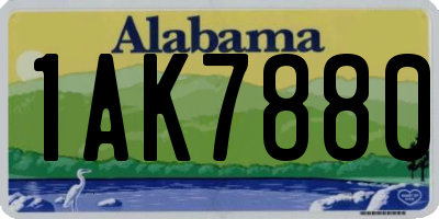 AL license plate 1AK7880