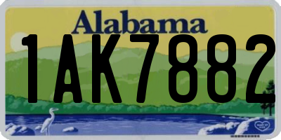 AL license plate 1AK7882