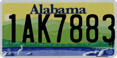 AL license plate 1AK7883