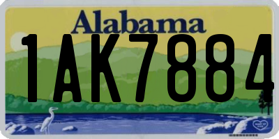 AL license plate 1AK7884