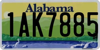 AL license plate 1AK7885