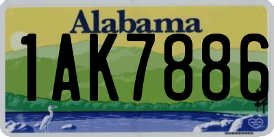 AL license plate 1AK7886
