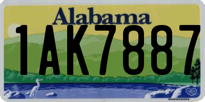 AL license plate 1AK7887