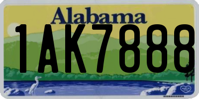 AL license plate 1AK7888