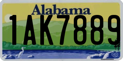 AL license plate 1AK7889