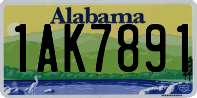 AL license plate 1AK7891