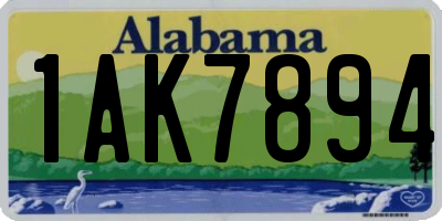 AL license plate 1AK7894