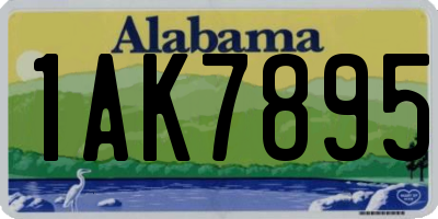 AL license plate 1AK7895