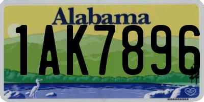 AL license plate 1AK7896