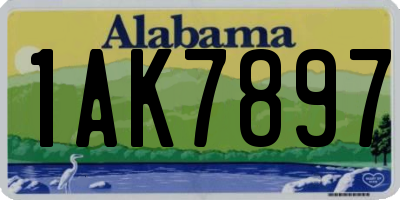 AL license plate 1AK7897