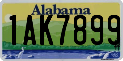 AL license plate 1AK7899