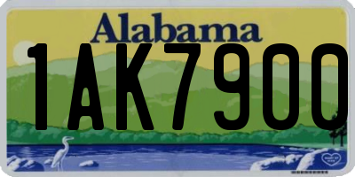 AL license plate 1AK7900