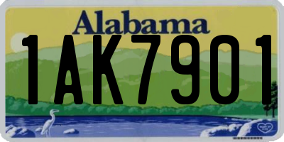 AL license plate 1AK7901