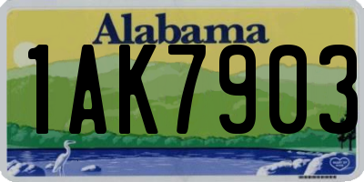 AL license plate 1AK7903