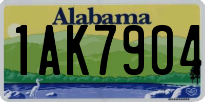 AL license plate 1AK7904