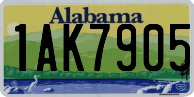 AL license plate 1AK7905