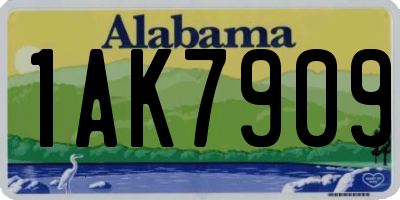 AL license plate 1AK7909