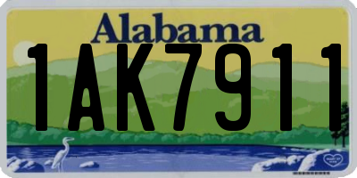 AL license plate 1AK7911
