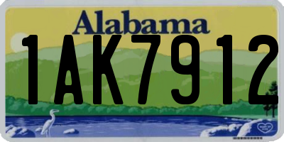 AL license plate 1AK7912