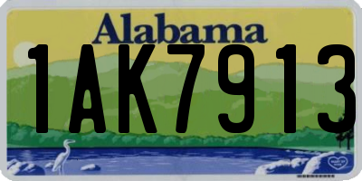 AL license plate 1AK7913