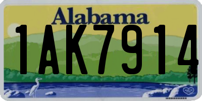 AL license plate 1AK7914