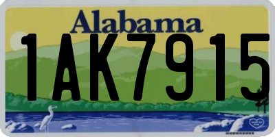 AL license plate 1AK7915