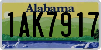 AL license plate 1AK7917