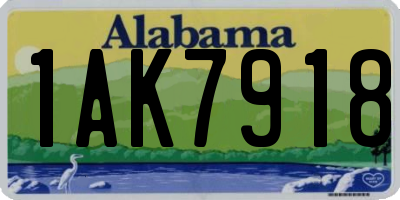 AL license plate 1AK7918