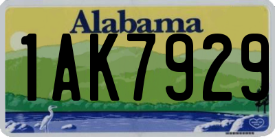 AL license plate 1AK7929