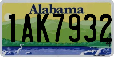 AL license plate 1AK7932