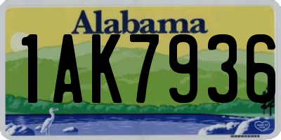 AL license plate 1AK7936