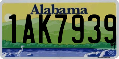 AL license plate 1AK7939