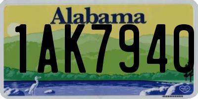 AL license plate 1AK7940