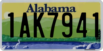 AL license plate 1AK7941