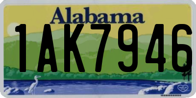 AL license plate 1AK7946