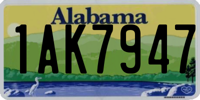 AL license plate 1AK7947