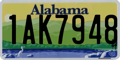 AL license plate 1AK7948