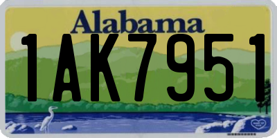 AL license plate 1AK7951