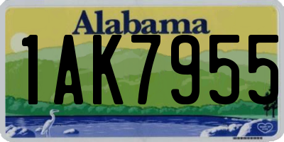 AL license plate 1AK7955