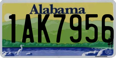 AL license plate 1AK7956