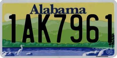 AL license plate 1AK7961