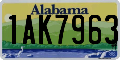 AL license plate 1AK7963